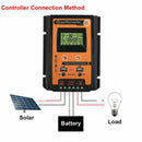 Controlador de carga solar 12/24V 30A Panel controlador Regulador de batería Dual USB