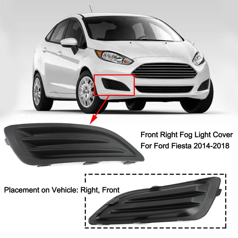 Embellecedor de cubierta de luz antiniebla del parachoques delantero derecho para Ford Fiesta 1,0 1,6 2014-2018 genérico