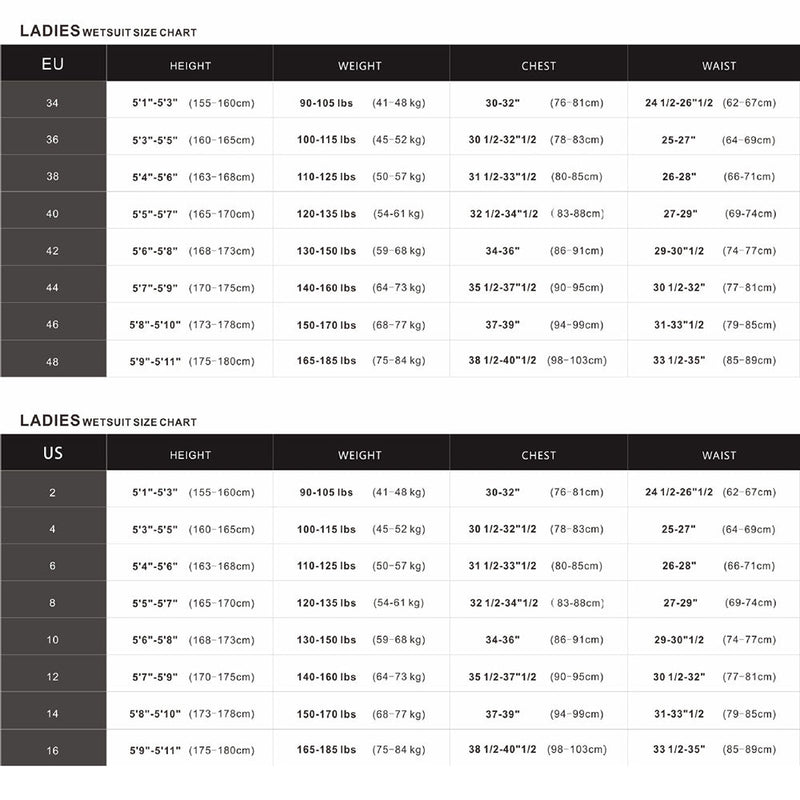 3MM Frauen Neoprenanzug Surfen Tauchanzug Ganzkörper Schnorcheln Triathlon