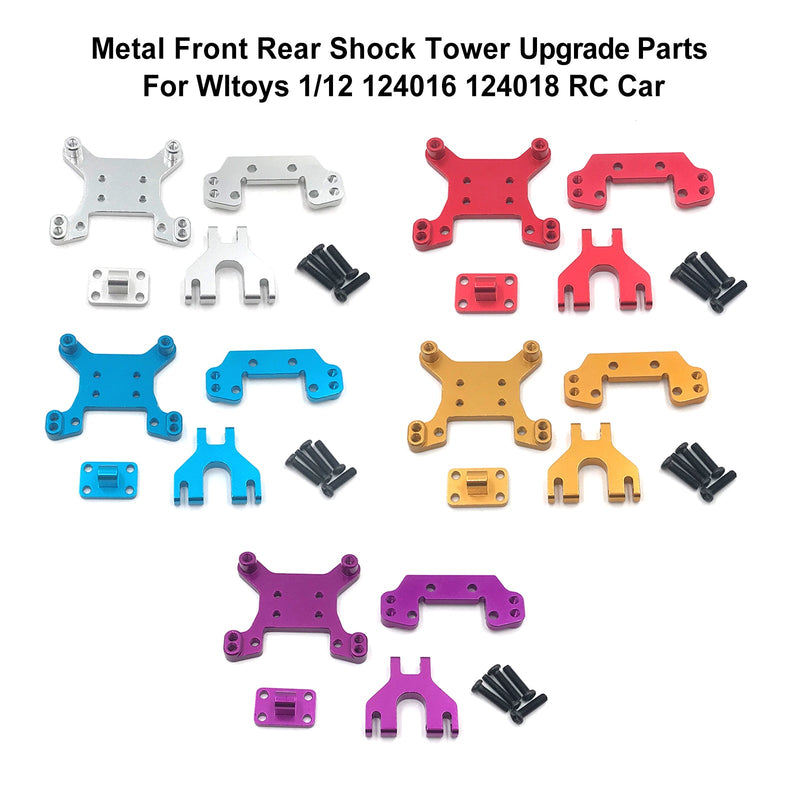 Metall-Vorder-Hinterrad-Stoßdämpfer-Upgrade-Teile für Wltoys 1/12 124016 124018 RC-Auto
