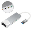 Neue Aluminiumlegierung USB Optical Fiber SPDIF Karte Computer Externe Multifunktion
