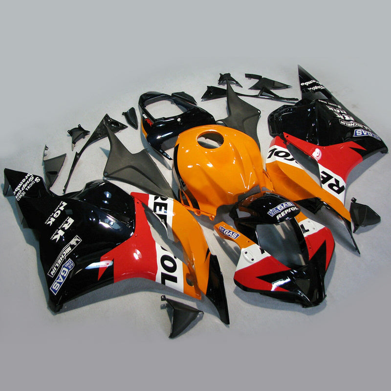 Kåpa set lämplig för Honda CBR 600 RR F5 2009-2012 10 11 Orange Svart Generic