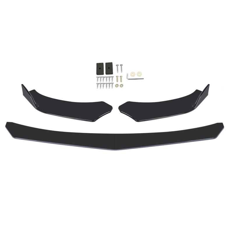 Areyourshop 4 pçs kit de corpo de lábio de pára-choque dianteiro universal spoiler adequado para gmc honda civic bmw benz