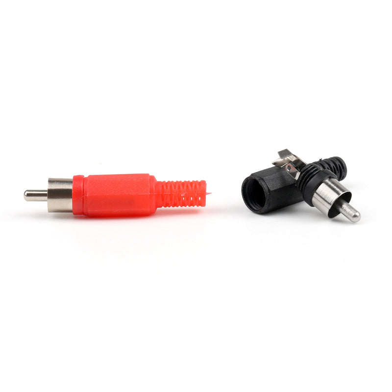 Cable de audio tipo soldadura RCA macho de 20 piezas rojo y negro