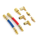 8 Stk Auto Bil A/C Air Conditioning Køling Opladning AC Adapter Slanger Sæt