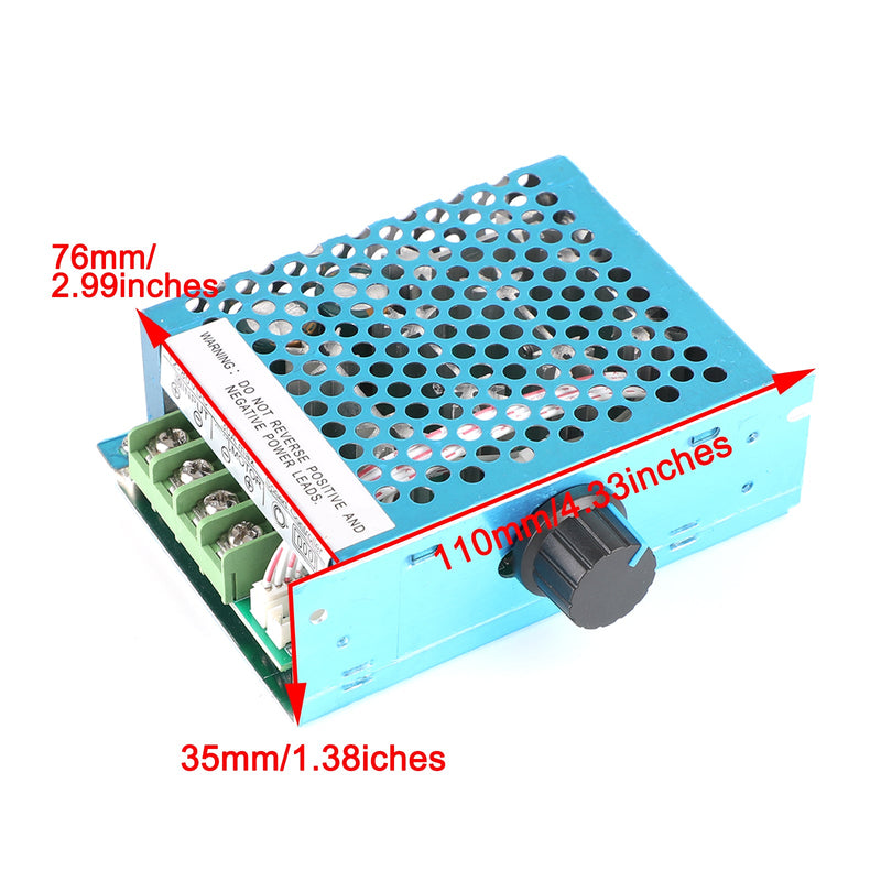 DC 12-80V 30A PWM LED-skjerm Motorhastighetskontroll CW CCW reverseringsbryter