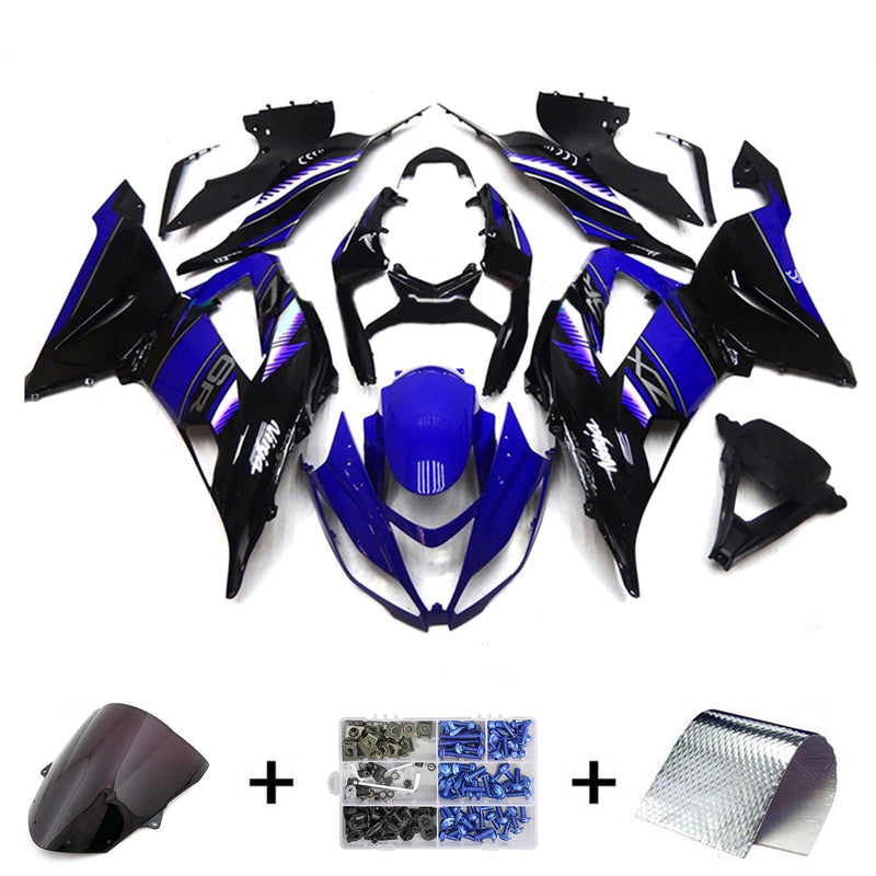 Kit de carenagem Amotopart Kawasaki ZX6R 636 2013-2018 corpo plástico ABS