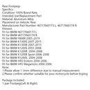 Heckfußstützen Fuß PEG für BMW F800R K1300S K1300R K1200S K1200R R1200S HP2