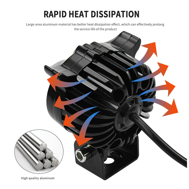 Foco de luz de trabajo LED eléctrico, faro delantero impermeable, 30 45W, búho para Motor genérico