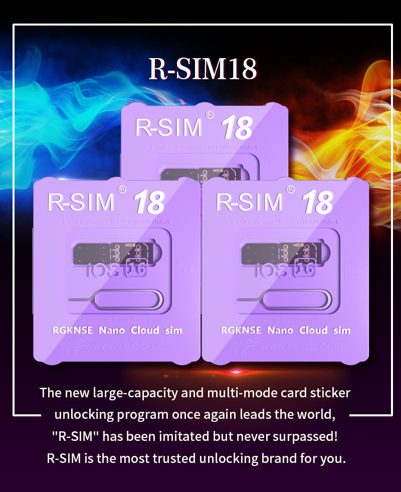 R-SIM 18 Nano desbloquear cartão RSIM para iPhone 14 Plus 13 12 Pro Max 11 Pro IOS 16