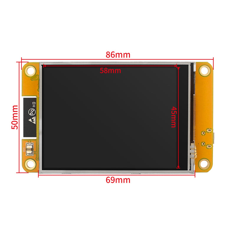 Placa de desarrollo ESP32 WiFi Bluetooth 2,8 "240*320 pantalla táctil LVGL