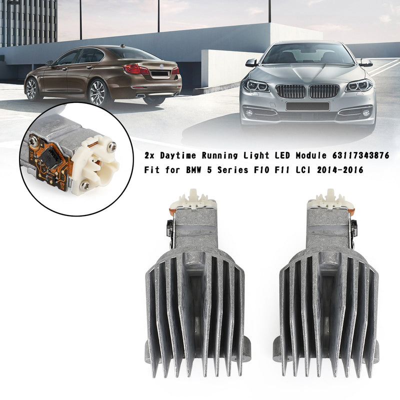 2x DRL LED-Modul 63117343876 Passform für BMW 5 Serie F10 F11 LCI 2014-2016