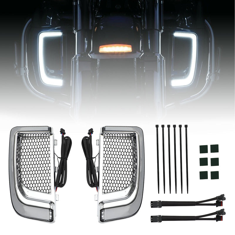 Światła dolnego grilla Tracer LED/owiewki do modeli Electra FLH/T Road Glide