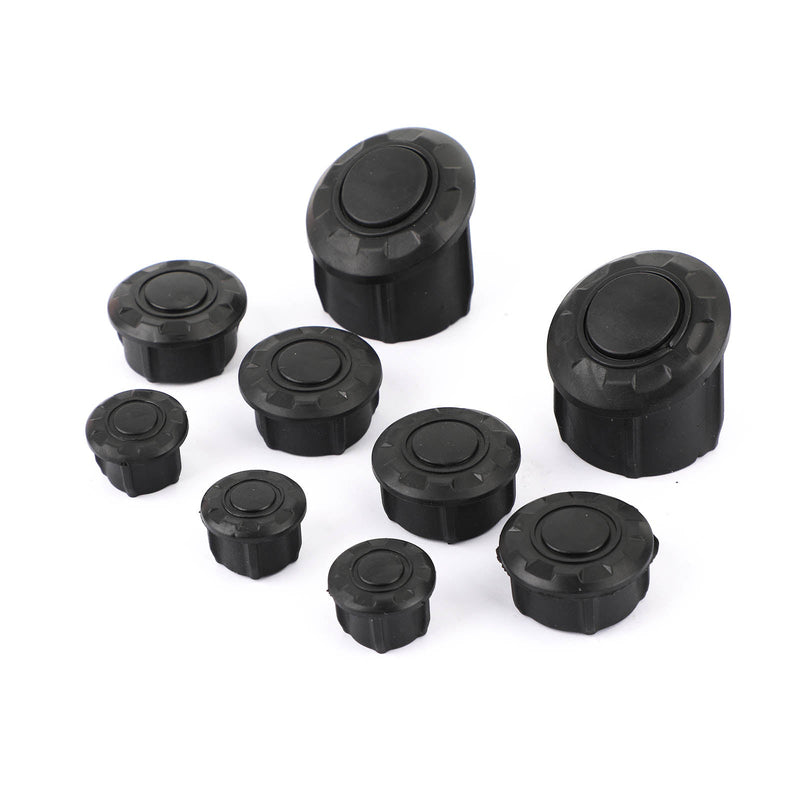 9 tapones de tubo de cubierta de marco lateral para BMW R1200GS R1250GS ADV 2014-2019