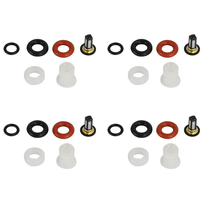 Kit de reparo de injetor de combustível 4 peças O-rings de filtro adequados para Acura RSX TSX Honda Civic genérico