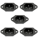 5kpl IEC320 C14 3-napainen ruuvikiinnityspistoke 10A 250V veneelle DIY AC-04