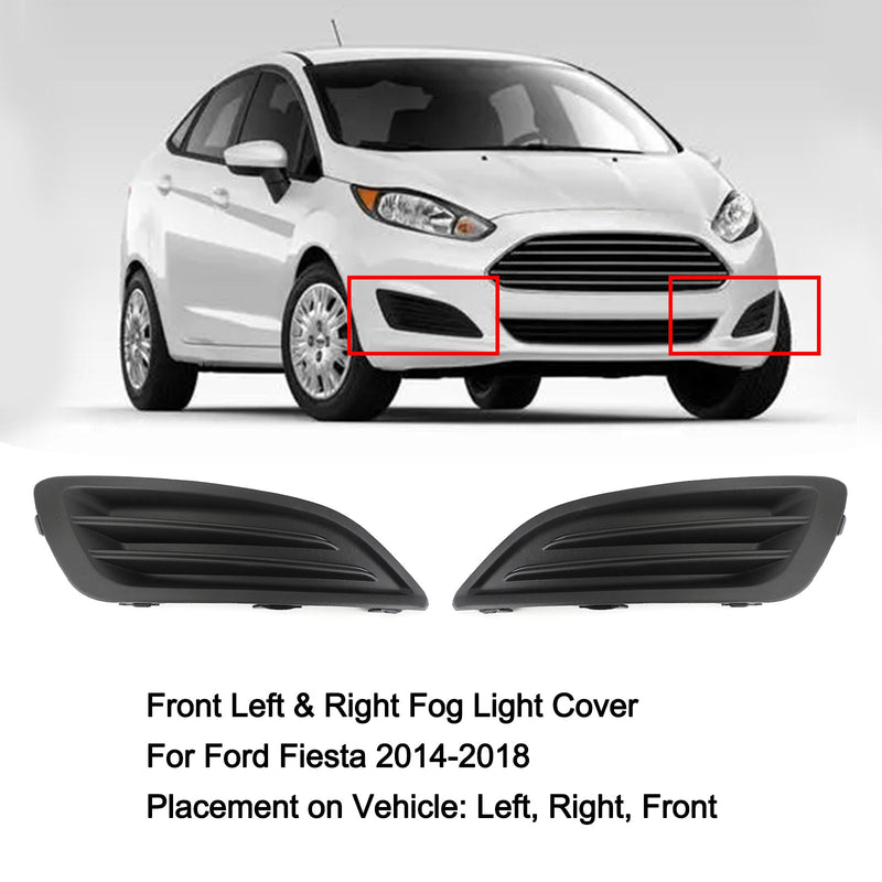 Cubierta de luz antiniebla delantera izquierda y derecha para Ford Fiesta 1.0 1.6 2014-2018 Generic