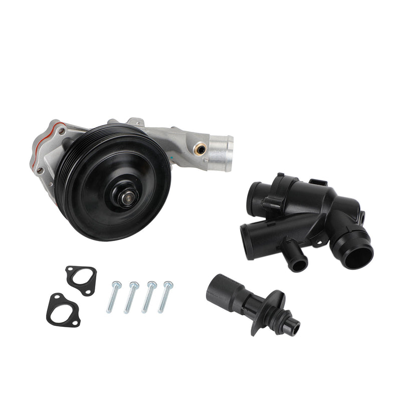 Jaguar 2010-2015 XK XKR XKR-S Bomba de agua con pernos, juntas, tapones + kit de termostato