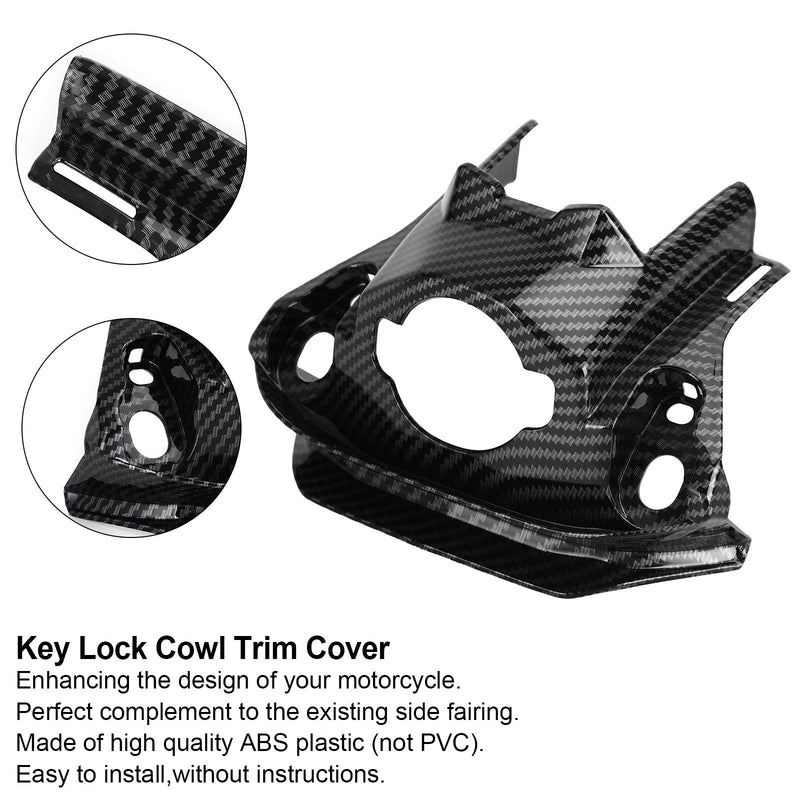 Carbon Front Key Lock Cowl Trim Cover für Honda CB650R CBR650R 2019-2021 Generic