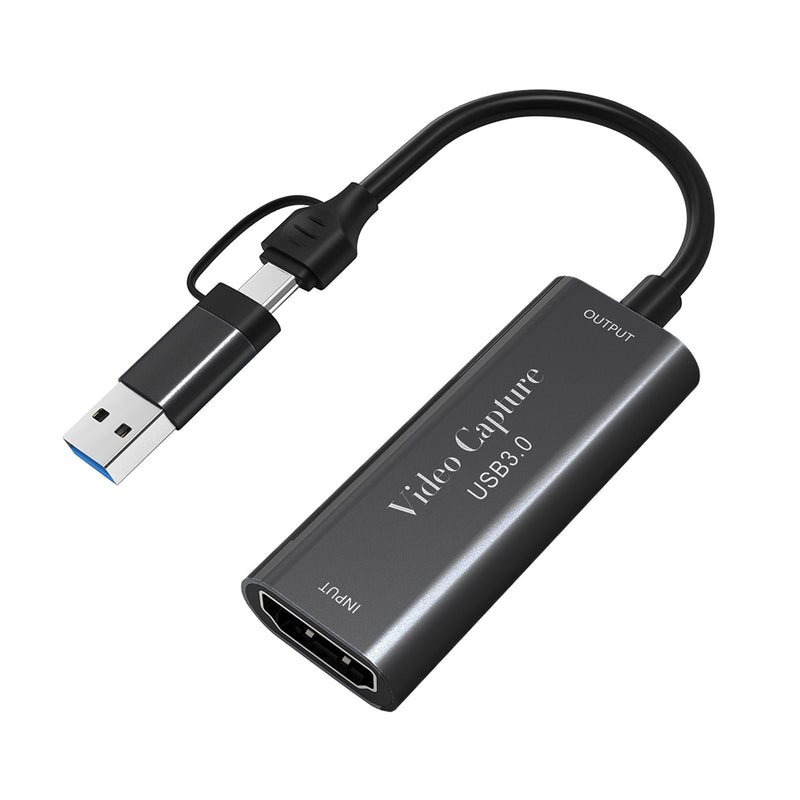 Typ-C USB3.0 Zwei-in-Eins-4K-HD-Videoaufnahmekarte 1080P60Hz Spiel-Live-Übertragung