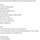 Filtro de compressor de ar de 3/8 ", ferramentas de armadilha separadora de água e óleo com indicador regulador