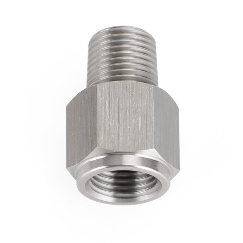 1/8" NPT hane till M10x1.0 hona rostfritt stål oljetrycksmätare Adapter