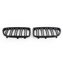Gloss Black Dual Slats Front Hood Kidney Grill Grill Fit BMW X1 E84 2009-14 SUV Generic