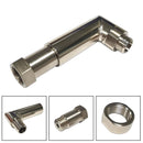 O2 Oxygen Afstandssensor Vinklet forlængelse 90 grader 02 Bung Extension M18 X 1,5 Generisk