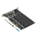 Placa de expansão do adaptador M.2 NVME SSD para PCI-E 4.0 X16 suporta PH44 2280 2242