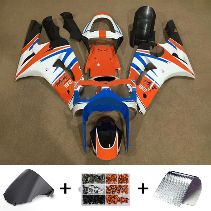 Amotopart Kawasaki ZX6R 636 2003-2004 kåpesett Body Plastic ABS