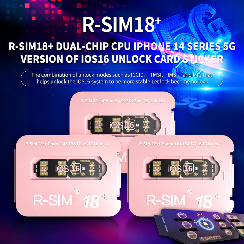 R-SIM19 NYA QPE Stable Unlock SIM-kort för iPhone 15 Plus 14 13 Pro Max 12 IOS17