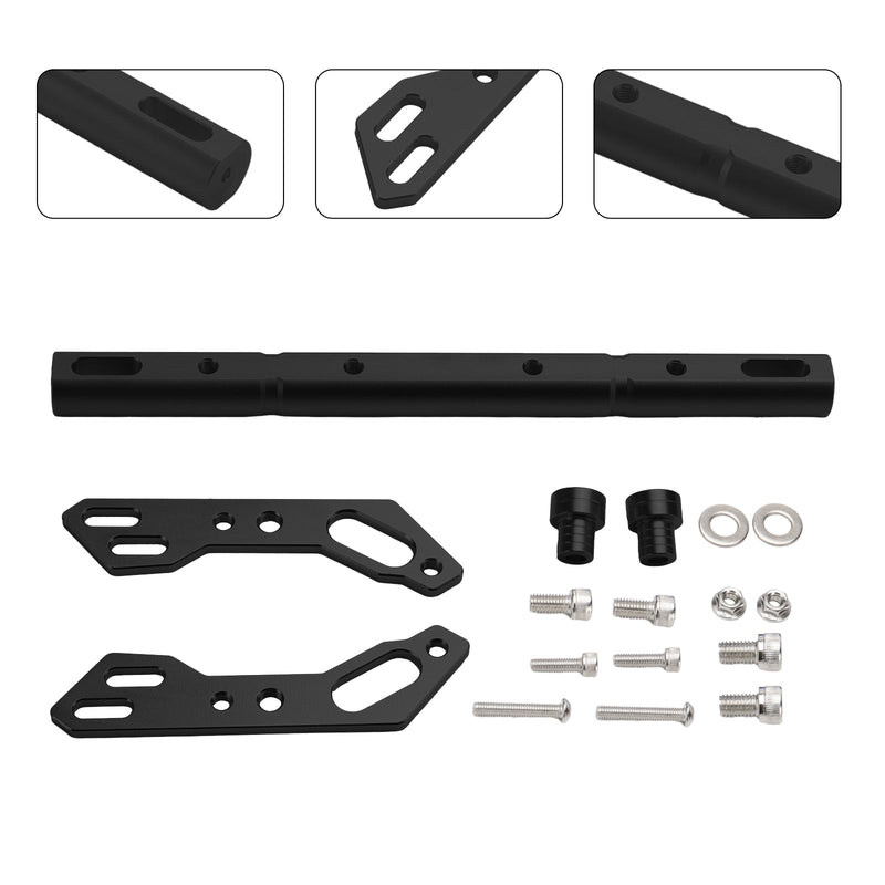 Tilbehør til balansehåndtak i aluminium CNC Cross Bar for Motorsykkel Sølv