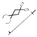 2 szt. Narzędzie do kuchenki Zestaw narzędzi kominkowych Zestaw narzędzi przeciwpożarowych Szczypce do ogniska Hak do rozpalania, czarny