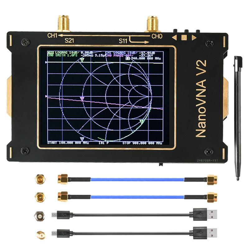 Nanovna v2 3g 3.2 "analisador de antena de rede vetorial 50khz-3ghz para ondas curtas