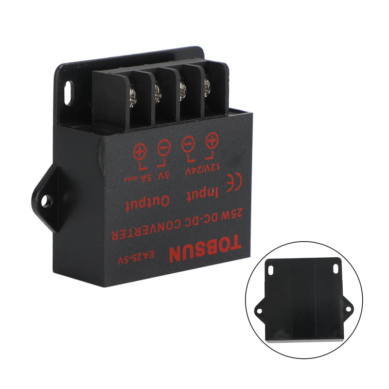 Transformador de fuentes de alimentación, regulador convertidor DC 12V/24V a 5V 5A 25W