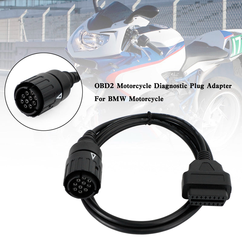 Conector do cabo BMW OBD2 cabo do scanner de diagnóstico da motocicleta 10 pinos a 16 pinos