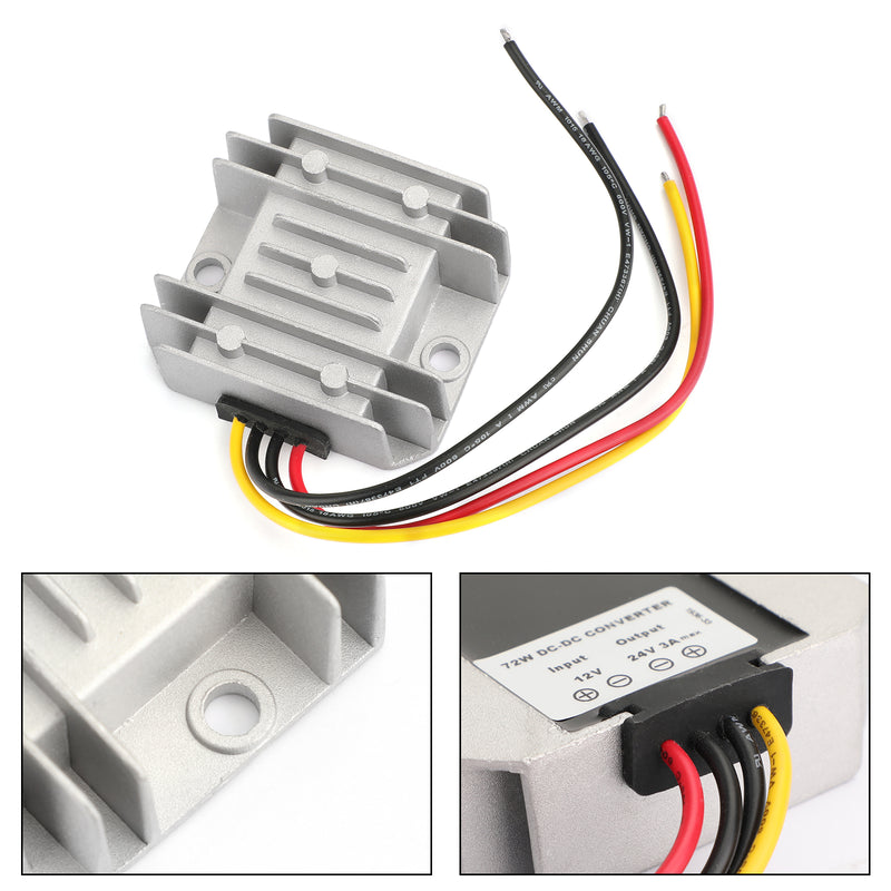 Convertidor de voltaje elevador de 12V a 24V DC-DC, fuentes de alimentación industriales de 3A y 72W