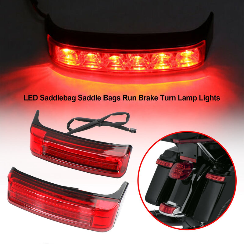 LED-Satteltaschen-Satteltaschen Run Brake Turn Lamp Lights For Touring 2014-2021 Generic