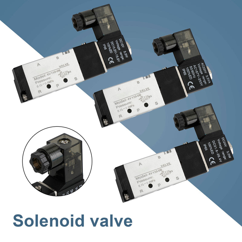 Pneumatisk elektrisk magnetventil 4V110-06 2-posisjon 5-veis PT 1/8"