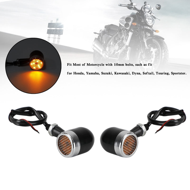 Universal 10MM motocicleta LED indicador de mudança de direção luz freio luz 12V M10