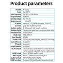 2.5D-kosketusnäyttö 1DIN Bluetooth-stereoradio FM-auto MP3-soitin DAB:lla