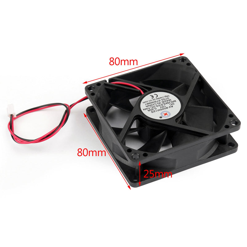 10 STÜCKE DC Brushless Cooling PC Computerlüfter 12 V 8025s 80 x 80 x 25 mm 0,2 A 2-poliger Draht