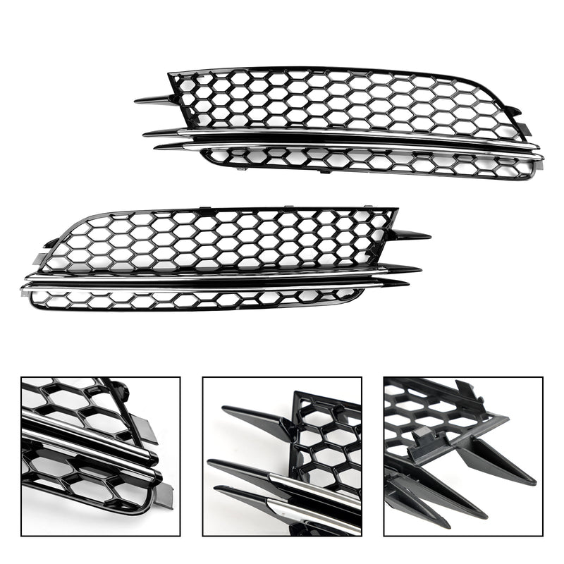 Audi A6 4G C7 2012-2015 2ST Främre Dimljus Kåpa Bezel Bumper Grille.