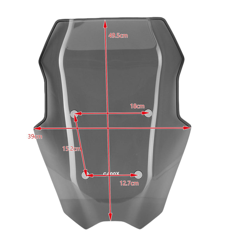 Moottoripyörän muovinen ABS tuulilasi BMW C400X 2019-2023