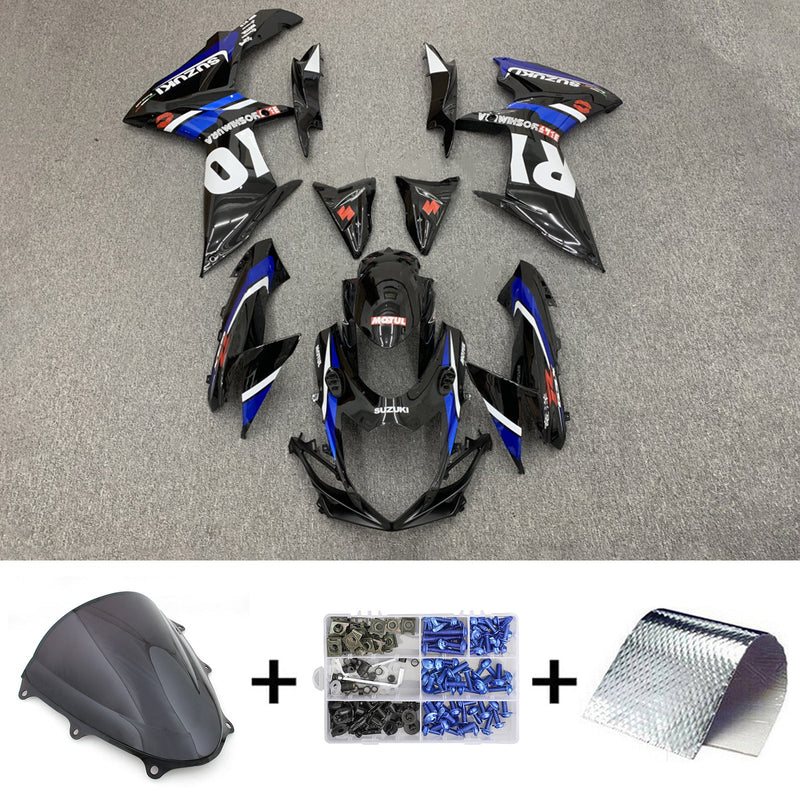 Amotopart Suzuki GSXR 600/750 2011-2023 K11 Juego de carenado Cuerpo Plástico ABS