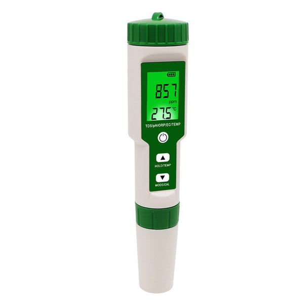 Herramienta de prueba de medidor de calidad del agua de temperatura 5 en 1 Digital PH TDS EC ORP