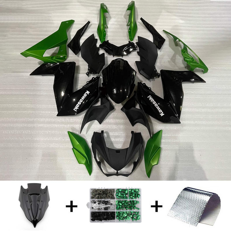 Amotopart kåpa Set för Kawasaki Z250 Z300 2015-2016 Body Plastic ABS