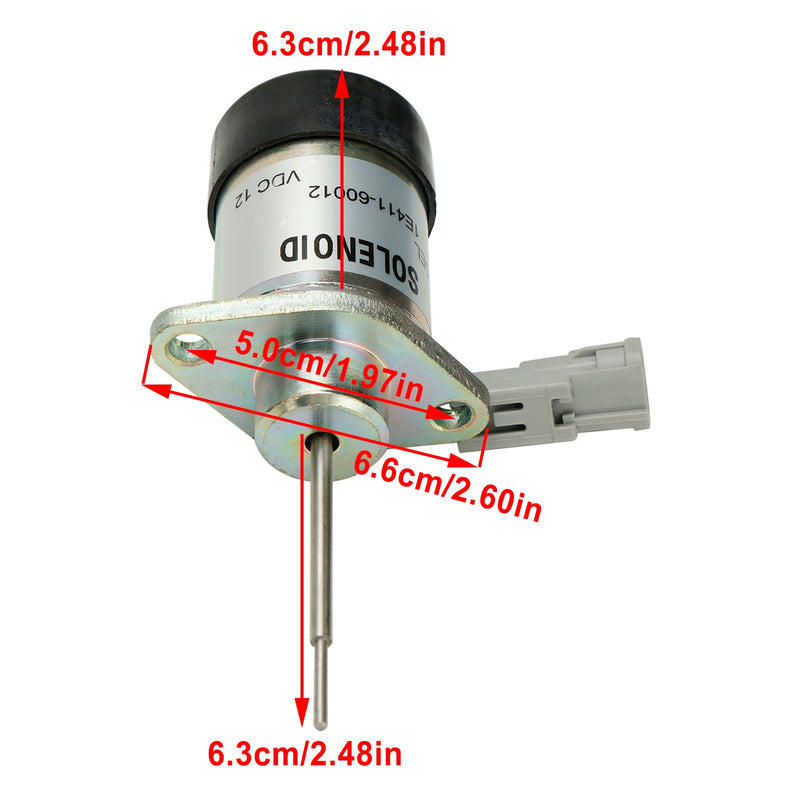 Solenoide de cierre de combustible PS41CZ318 1E411-60012 para motor Kubota 325 D902 Z482