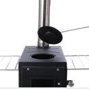 Tragbarer Zelt-Camping-Holzofen im Freien mit Rohr zum Kochen im Zelt