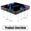 H96MAX Android 10 64GB ROM 4GB RAM 4K WIFI Netzwerk Media Player TV BOX EU Plug